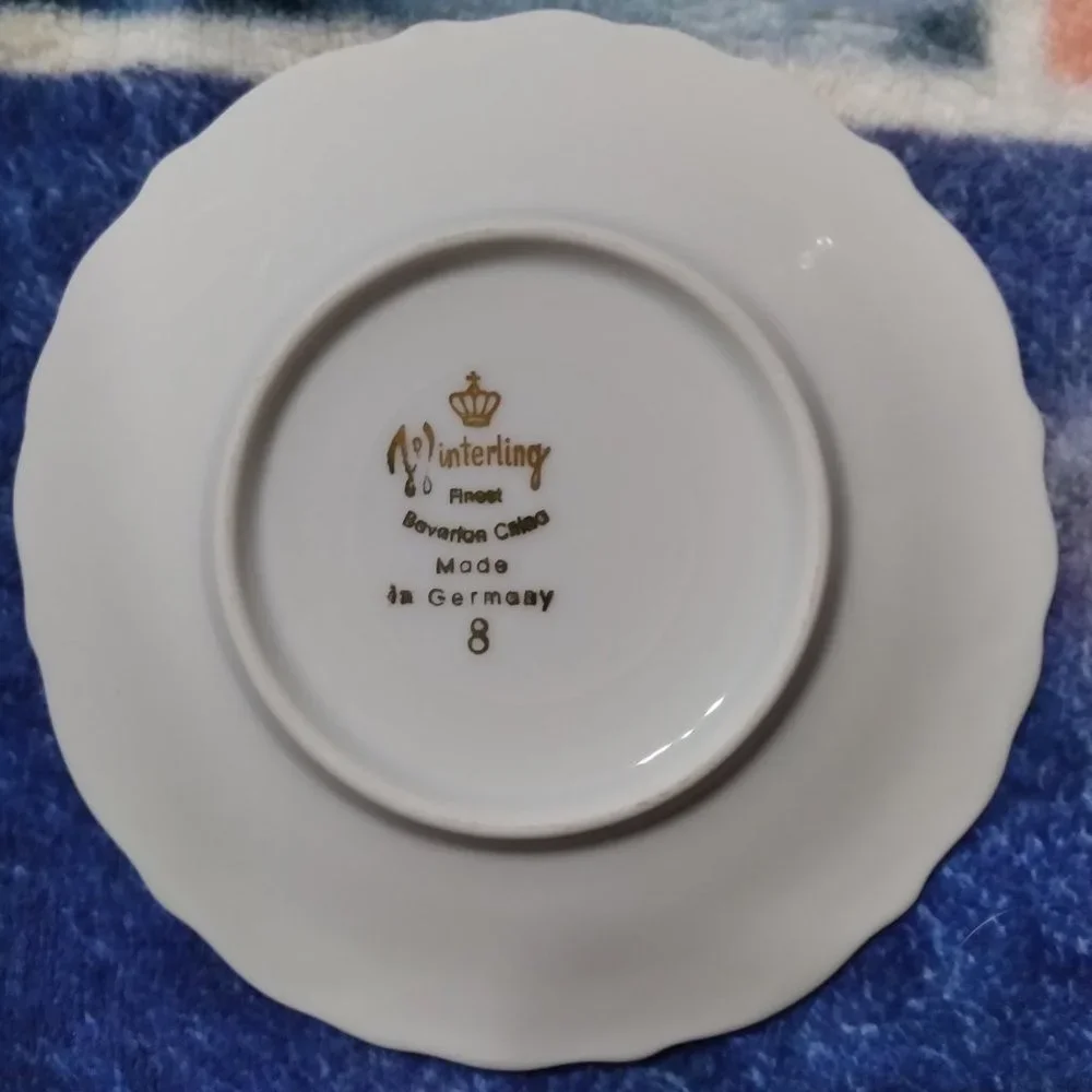 WINTERLING BAVARIAN VTG MINI Demitasse Cup and Saucer 8pc Set